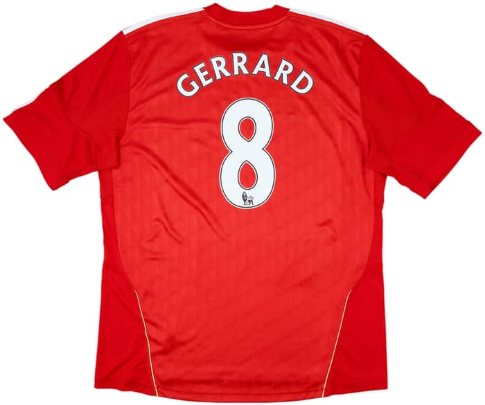 2010-12 Liverpool Home Shirt Gerrard #8 - 5/10 - (XL)