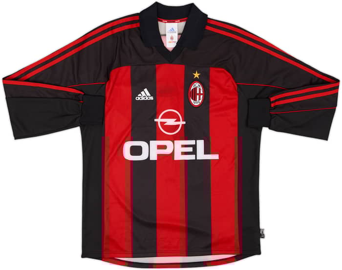 2000-02 AC Milan Home L/S Shirt Shevchenko #7 - 6/10 - (M)