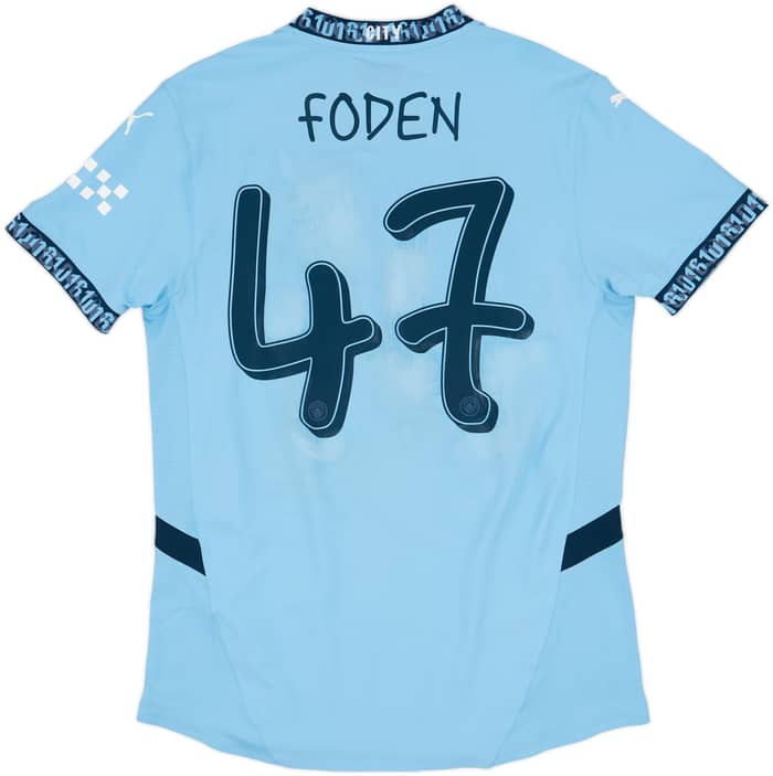 2024-25 Manchester City Authentic Home Shirt Foden #47 (M)