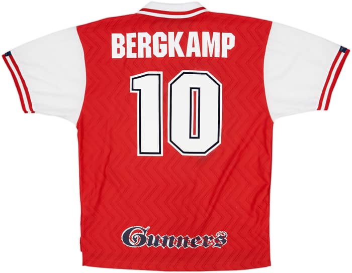 1996-98 Arsenal Home Shirt Bergkamp #10 - 6/10 - (XXL)