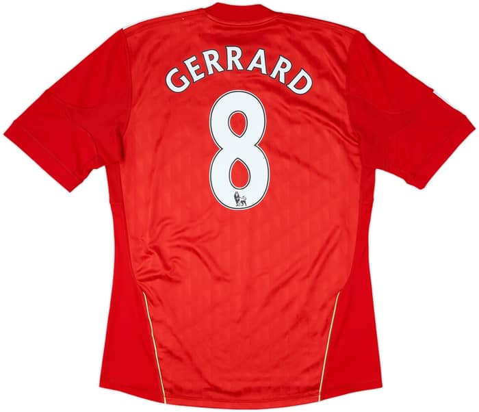 2010-12 Liverpool Home Shirt Gerrard #8 - 6/10 - (M)