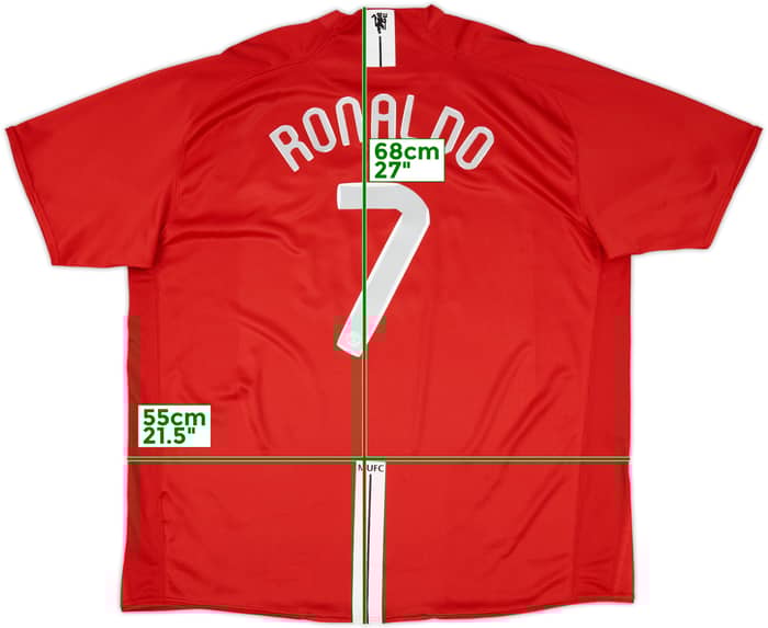 2007-09 Manchester United Home Shirt Ronaldo #7 - 9/10 - (3XL)