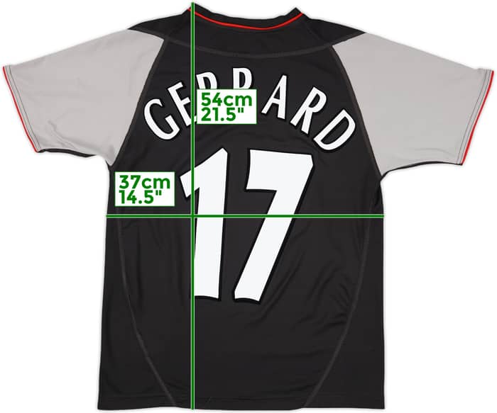2002-04 Liverpool Away Shirt Gerrard #17 - 9/10 - (XS)