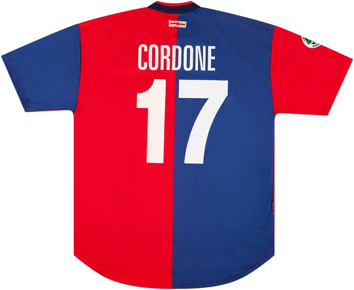 2003-04 Genoa Match Issue Home Shirt Cordone #17