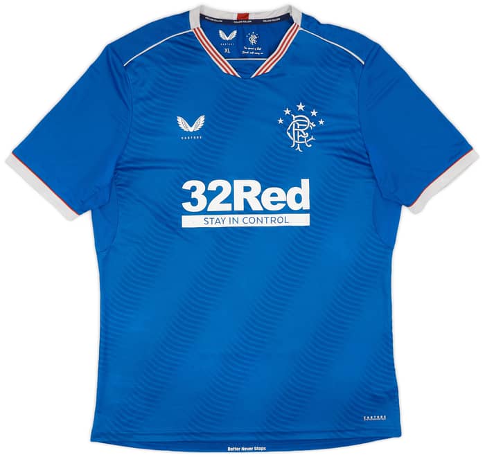 2020-21 Rangers Home Shirt - 7/10 - (XL)