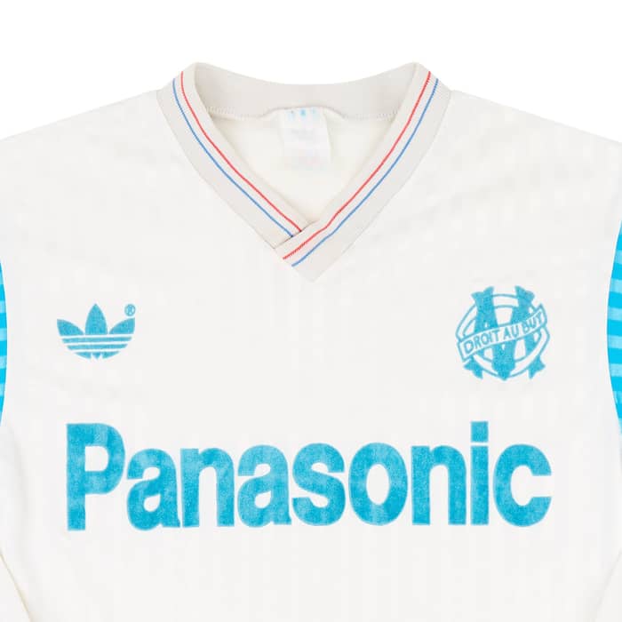 1990-91 Olympique Marseille Home L/S Shirt - 8/10 - (S)