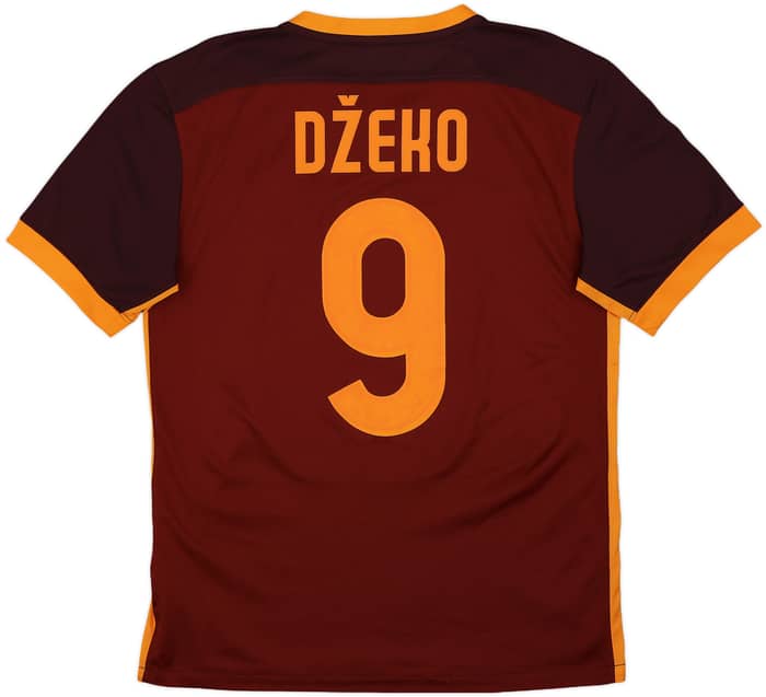 2015-16 Roma Home Shirt Dzeko #9 - 7/10 - (M)