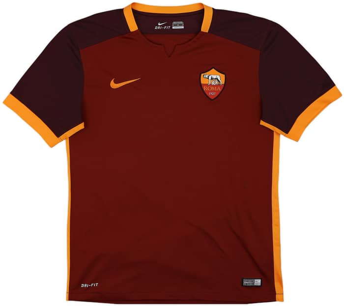 2015-16 Roma Home Shirt Dzeko #9 - 7/10 - (M)