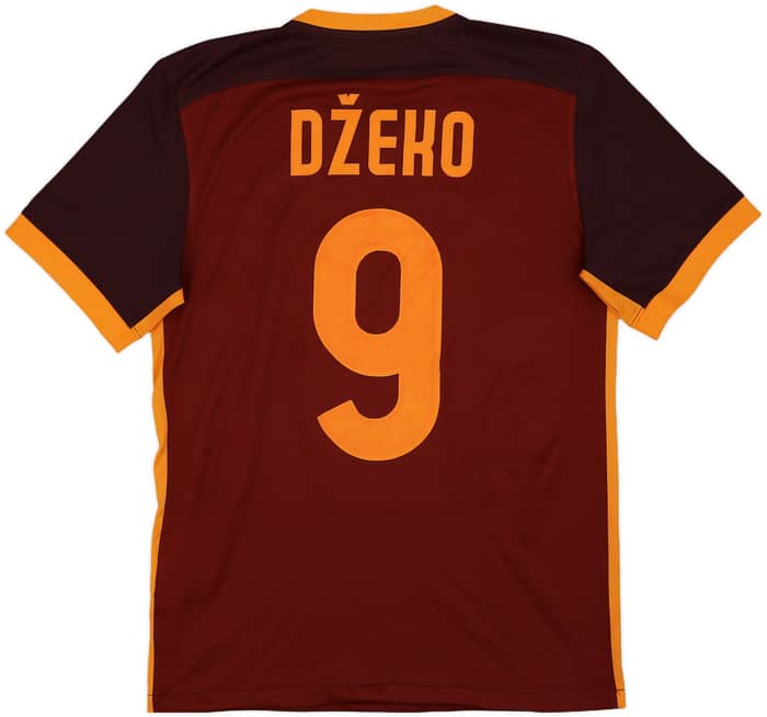2015-16 Roma Home Shirt Dzeko #9 - 6/10 - (S)