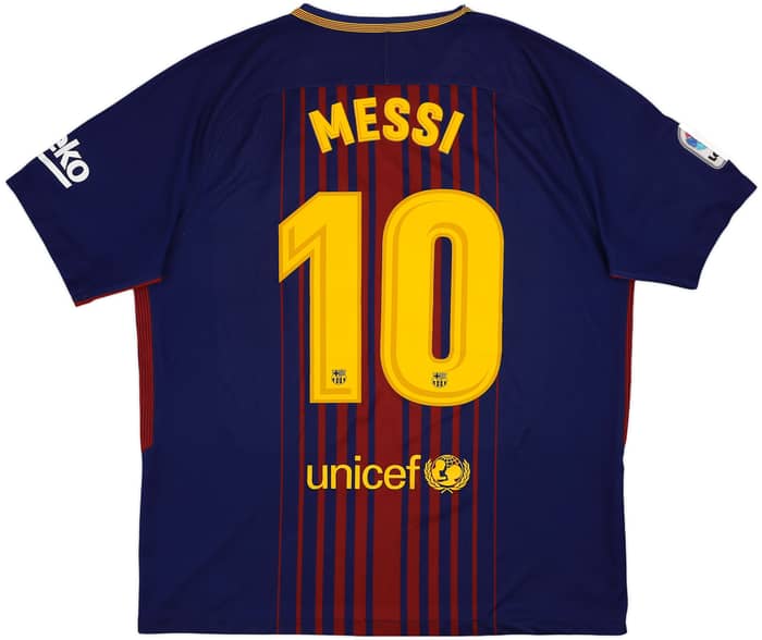 2017-18 Barcelona Home Shirt Messi #10 - 6/10 - (XL)