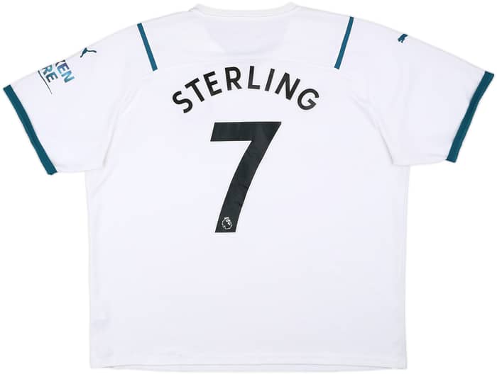 2021-22 Manchester City Away Shirt Sterling #7 - 6/10 - (XXL)