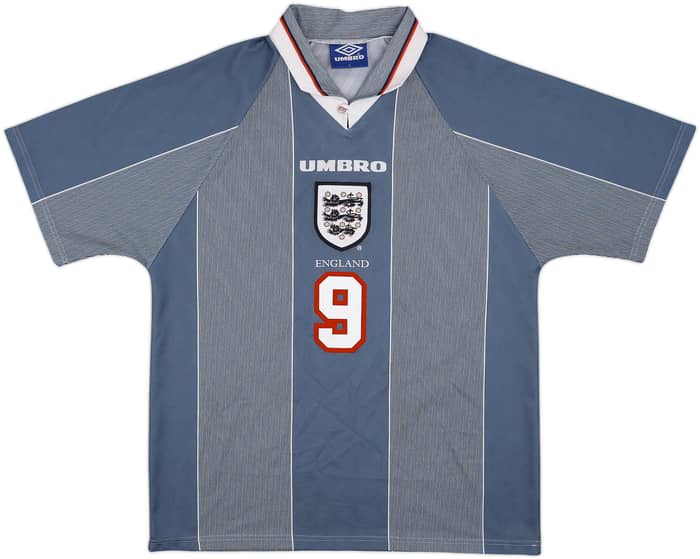 1996-97 England Away Shirt Shearer #9 - 7/10 - (L)