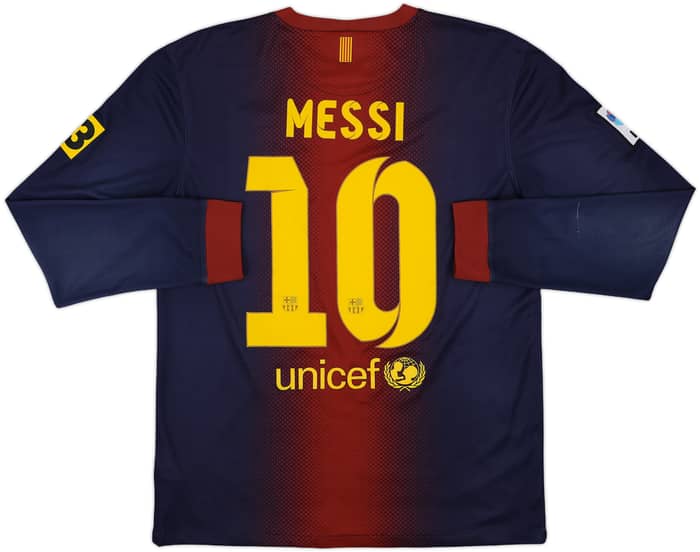 2012-13 Barcelona Home L/S Shirt Messi #10 - 6/10 - (M)