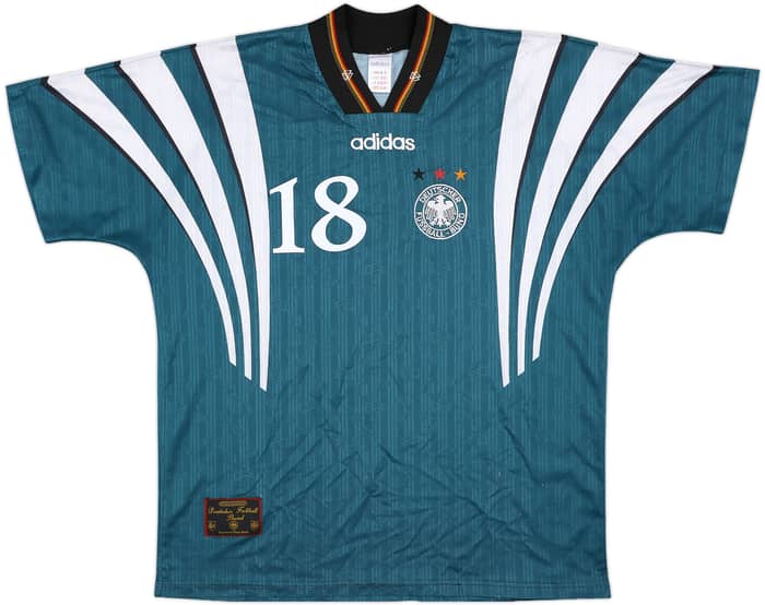 1996-98 Germany Away Shirt Klinsmann #18 - 7/10 - (XL)