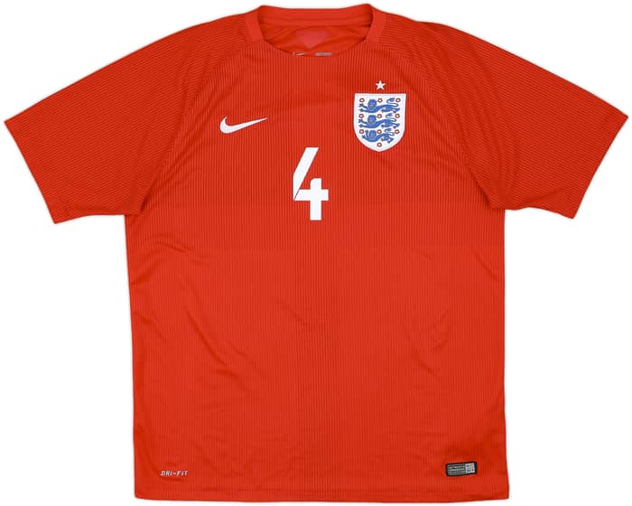 2014-15 England Away Shirt Gerrard #4 - 7/10 - (L)