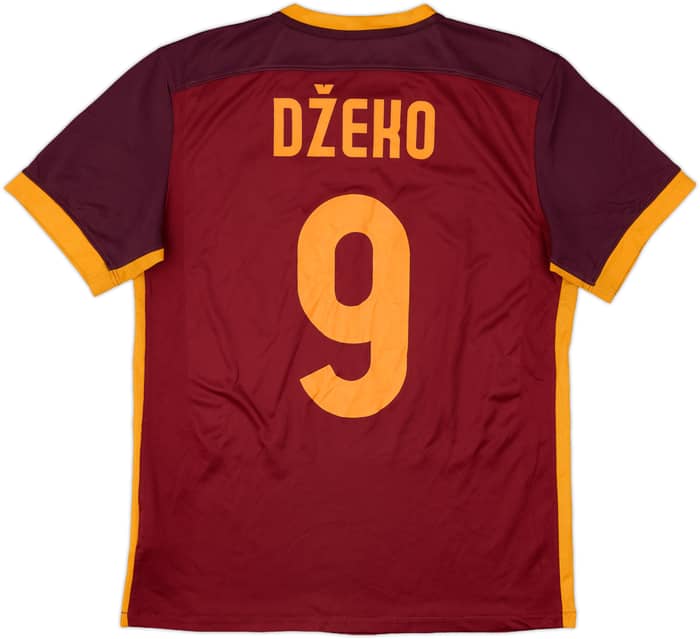 2015-16 Roma Home Shirt Dzeko #9 - 7/10 - (M)