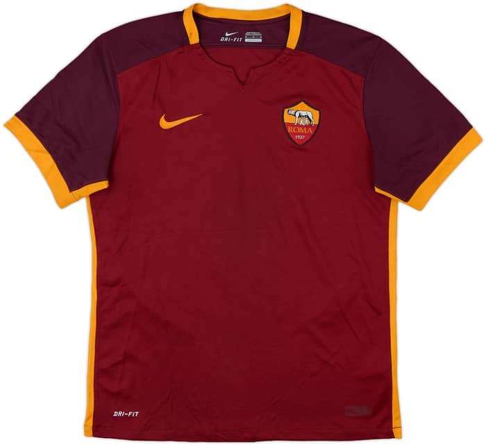 2015-16 Roma Home Shirt Dzeko #9 - 7/10 - (M)
