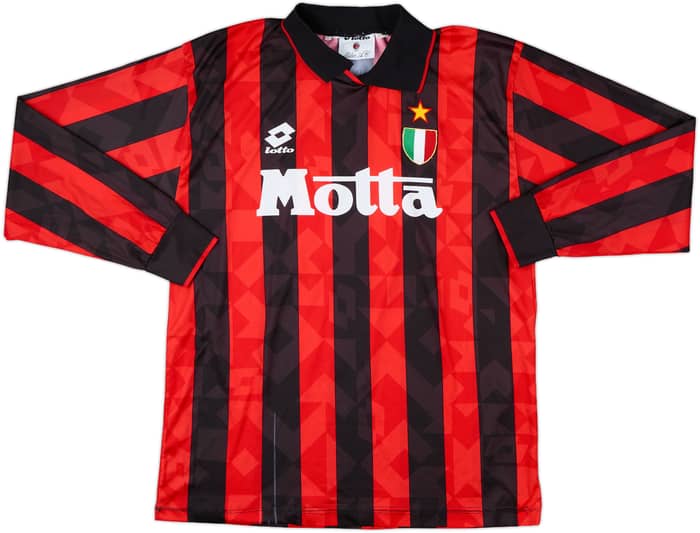 1993-94 AC Milan Home L/S Shirt #2 - 6/10 - (L)