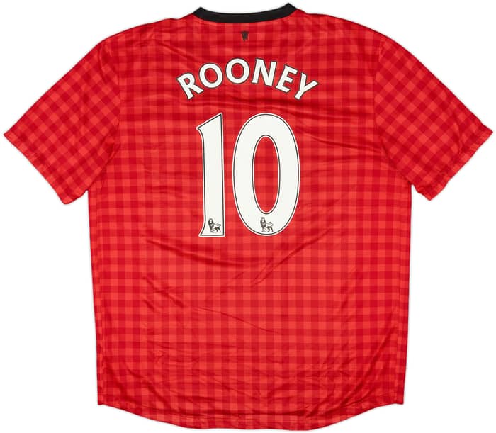 2012-13 Manchester United Home Shirt Rooney #10 - 7/10 - (XL)
