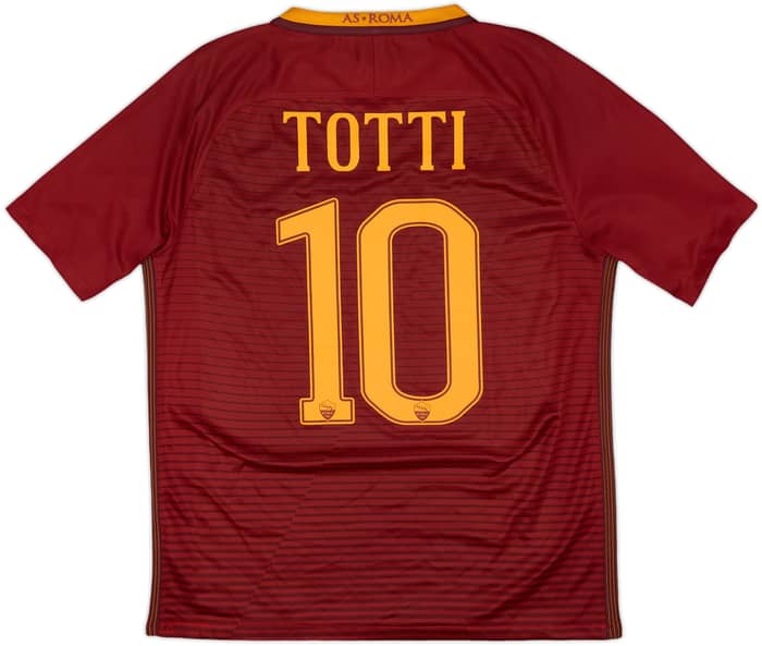 2016-17 Roma Home Shirt Totti #10 - 6/10 - (M)