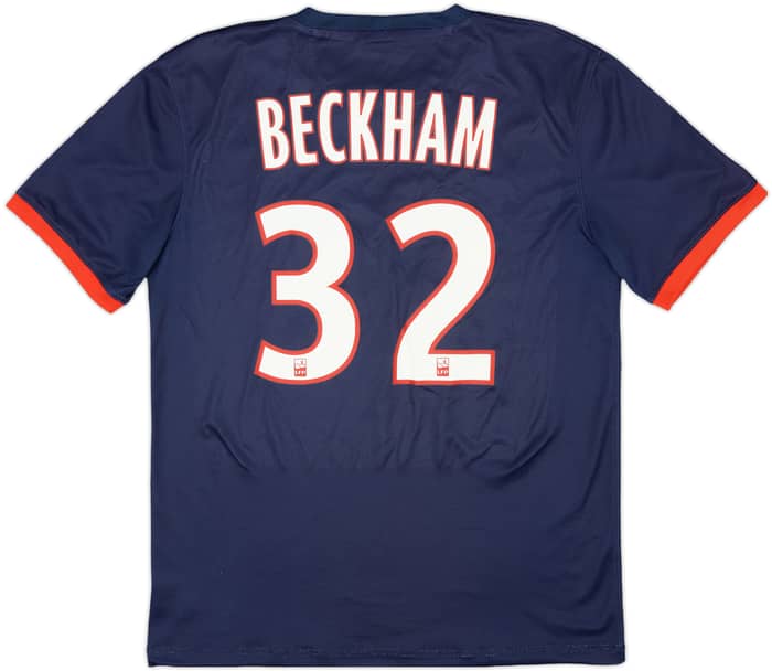 2013-14 Paris Saint-Germain Home Shirt Beckham #32 - 7/10 - (M)