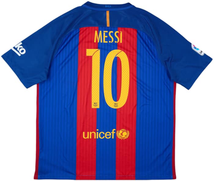 2016-17 Barcelona Home Shirt Messi #10 - 7/10 - (XL)