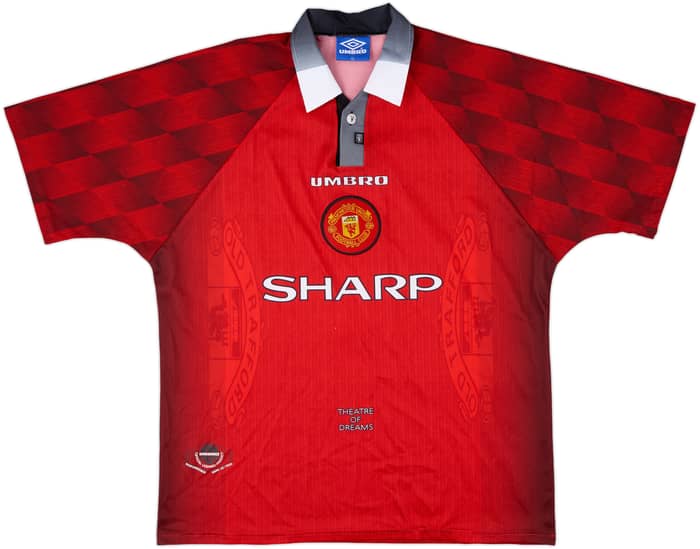 1996-98 Manchester United Home Shirt Cantona #7 - 7/10 - (XL)