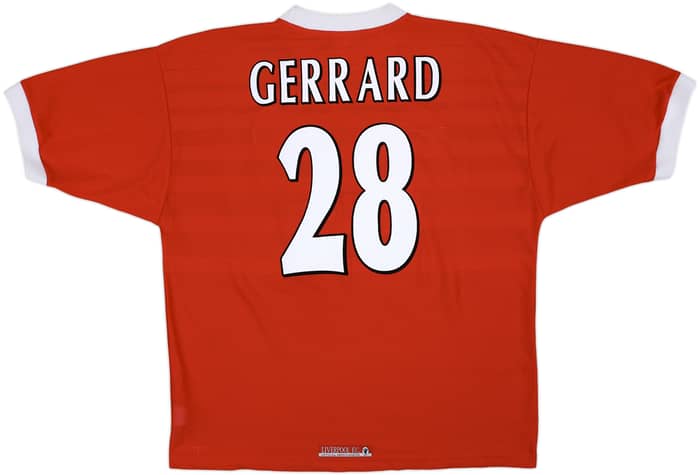 1998-00 Liverpool Home Shirt Gerrard #28 - 7/10 - (XL)