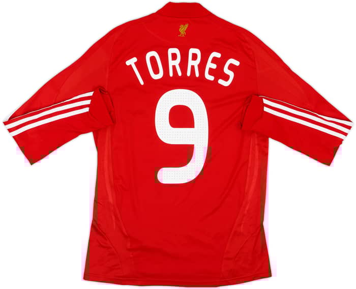 2008-10 Liverpool Home L/S Shirt Torres #9 - 7/10 - (S)
