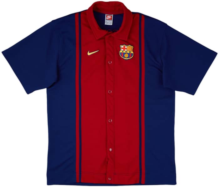 2008-09 Barcelona Nike Open Collar Shirt - 8/10 - (L)