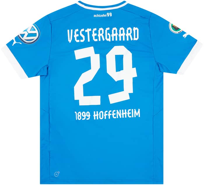 2012-13 TSG Hoffenheim Match Issue DFB Pokal Home Shirt Vestergaard #29