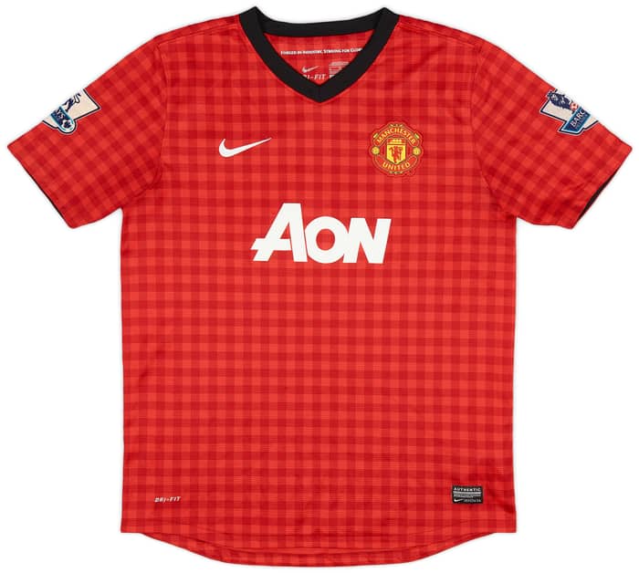 2012-13 Manchester United Home Shirt Young #18 - 7/10 - (XL.Boys)