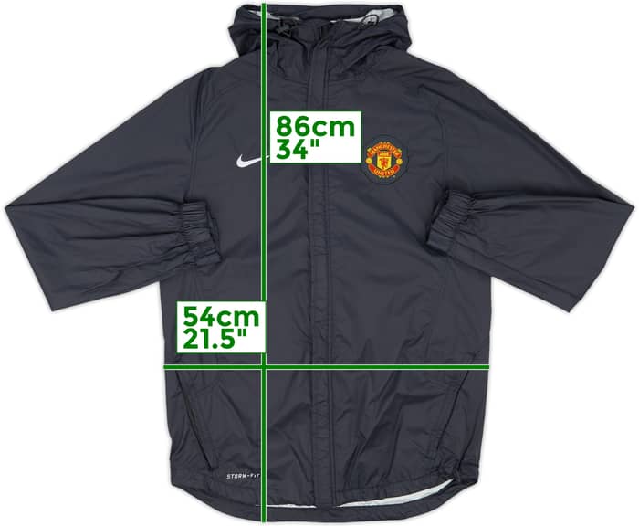 2010-11 Manchester United Nike Hooded Rain Jacket - 6/10 - (S)
