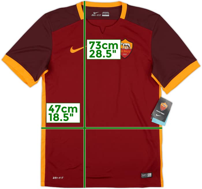 2015-16 Roma Home Shirt Dzeko #9 (S)