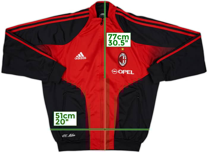 2004-05 AC Milan adidas Track Jacket - 9/10 - (L)