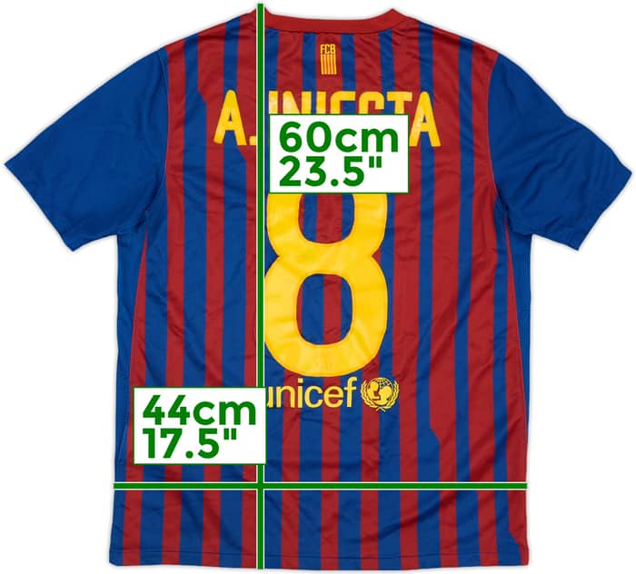 2011-12 Barcelona Home Shirt A. Iniesta #8 - 5/10 - (L.Boys)
