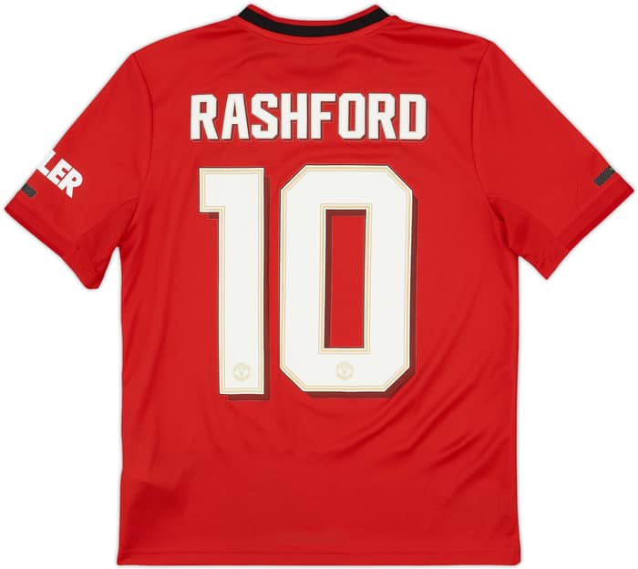 2019-20 Manchester United Home Shirt Rashford #10 - 9/10 - (L.Boys)
