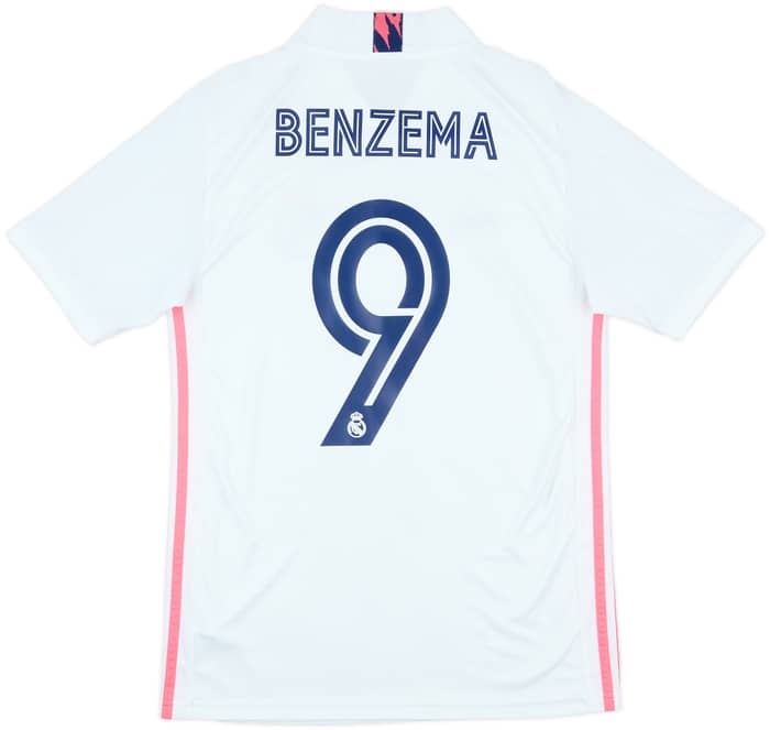 2020-21 Real Madrid Home Shirt Benzema #9 - 9/10 - (S)