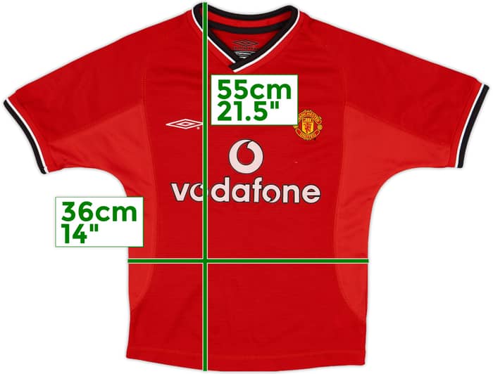 2001-02 Manchester United Home Shirt - 8/10 - (S.Boys)