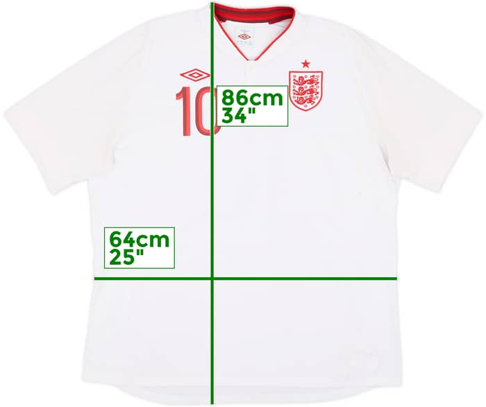 2012-13 England Home Shirt Rooney #10 - 8/10 - (3XL)