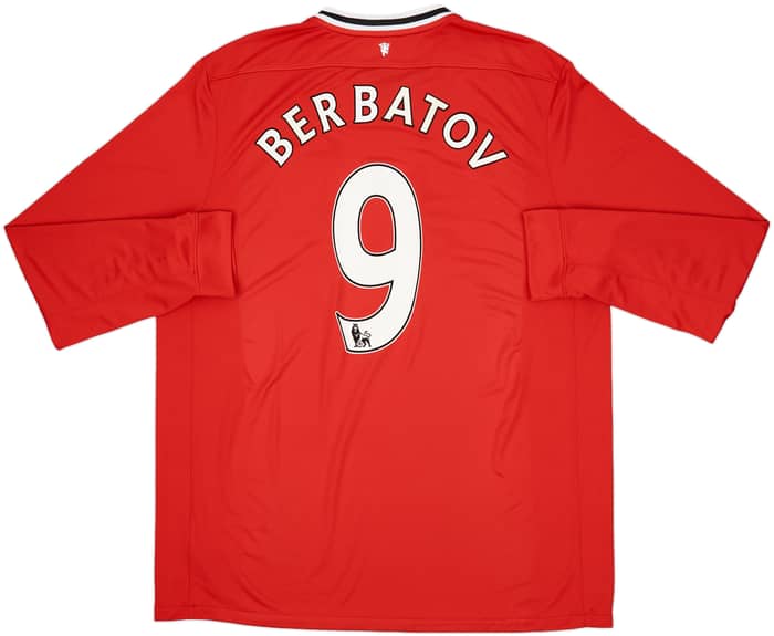 2011-12 Manchester United Home L/S Shirt Berbatov #9 - 7/10 - (XXL)
