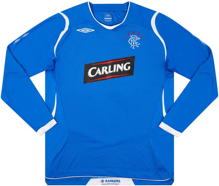 2008-09 Rangers Home L/S Shirt Velicka #37 - 6/10 - (L)
