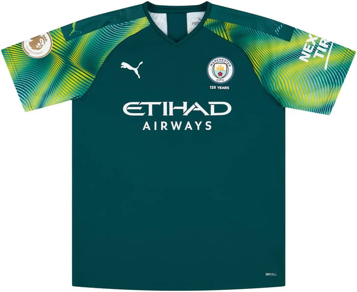 2019-20 Manchester City Match Issue GK Shirt Grimshaw #32