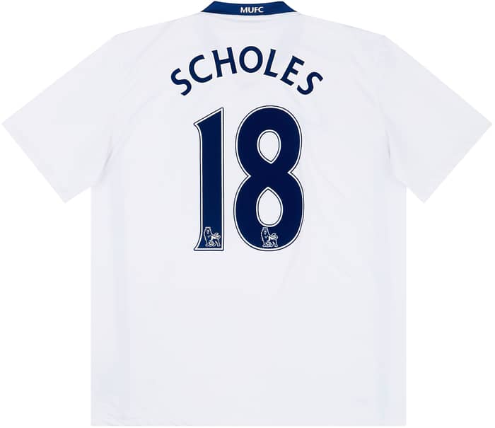 2008-10 Manchester United Away Shirt Scholes #18 - 6/10 - XXL