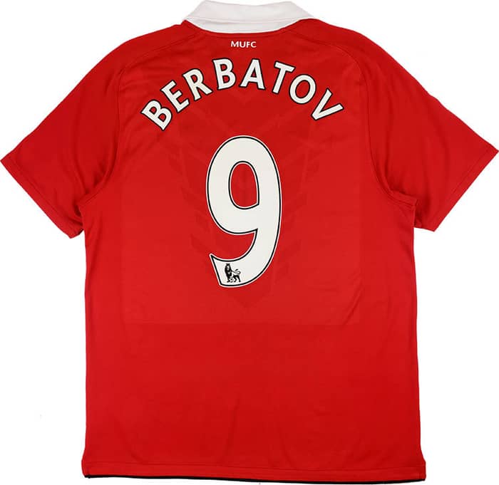 2010-11 Manchester United Home Shirt Berbatov #9 - 8/10 - XXL