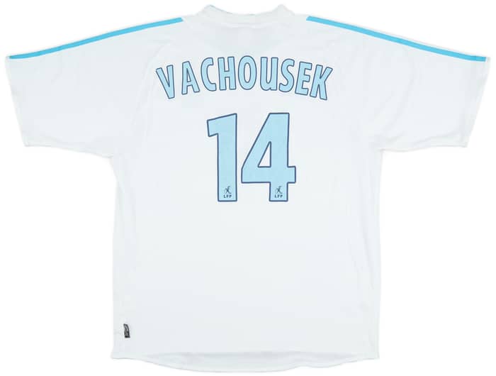 2003-04 Olympique Marseille Home Shirt Vachousek #14 - 6/10 - (XL)