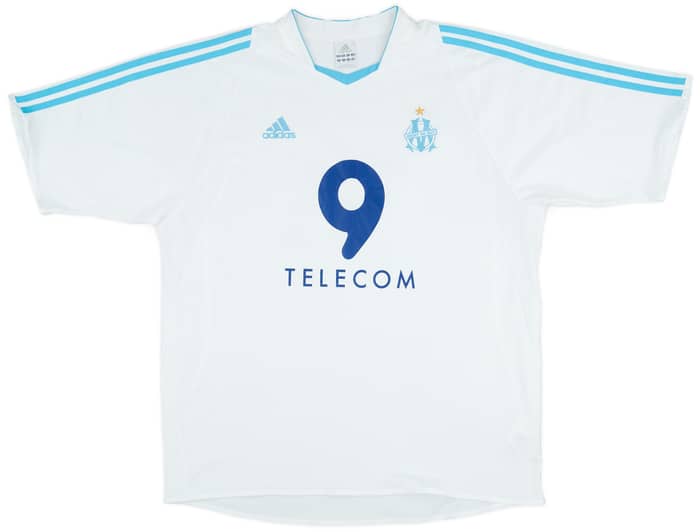 2003-04 Olympique Marseille Home Shirt Vachousek #14 - 6/10 - (XL)