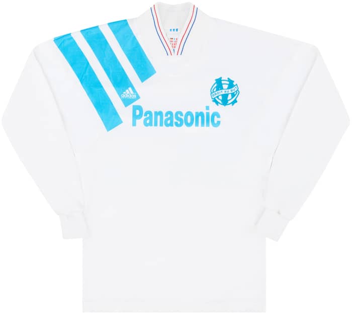 1991-92 Olympique Marseille Home L/S Shirt - 8/10 - (XS)