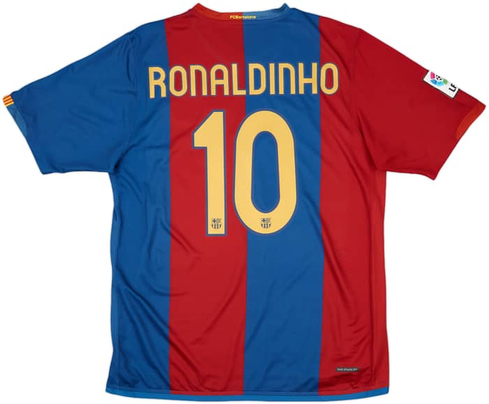 2006-07 Barcelona Home Shirt Ronaldinho #10 - 7/10 - (M)