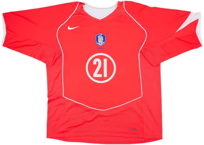 2004-06 South Korea Home Shirt J S Park #21 - 8/10 - (XL)
